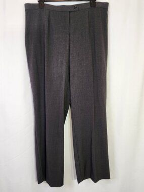 East 5th Secretly Slender Tummy Control Gray Pleated Dress Pants Trousers 16WP